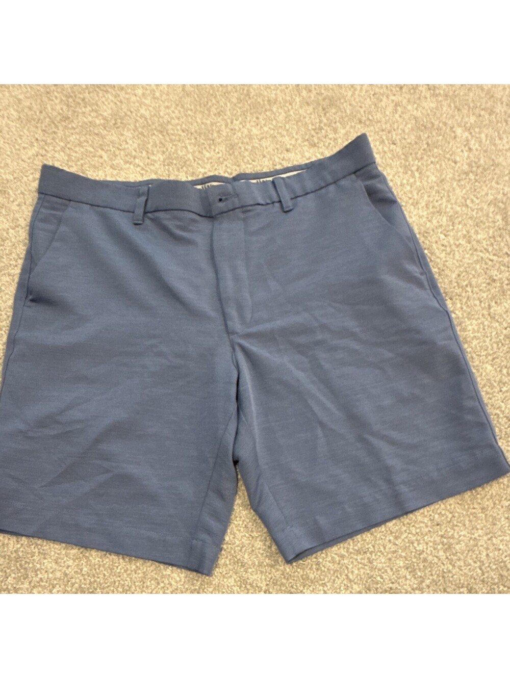 Callaway Men's Golf Shorts Blue 36" Waist Flat Front Pockets Poly/Elastane